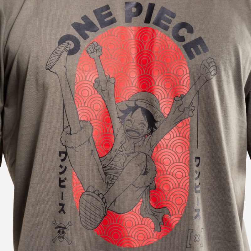 T-shirt homme relax fit avec print One Piece Luffy