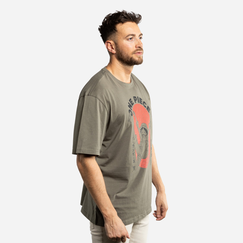 T-shirt homme relax fit avec print One Piece Luffy