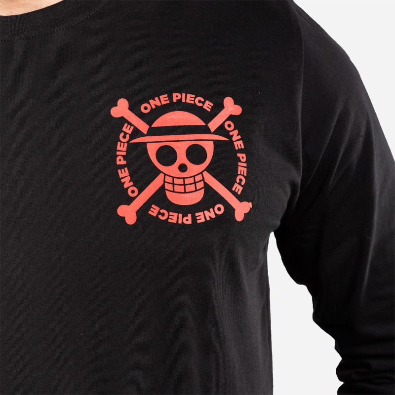 T-shirt homme manches longues avec print One Piece Luffy