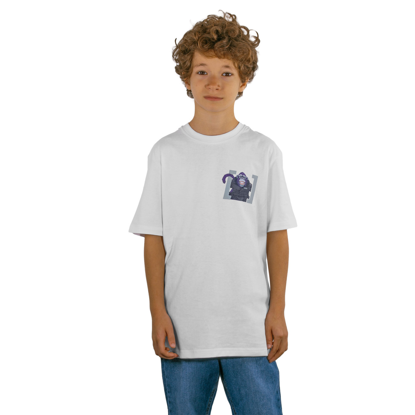 T-shirt enfant confort fit avec print devant et dos Monkey Business