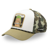 Casquette Trucker One Piece Roronoa Zoro Snapback Beige Filet Camouflage - Capslab