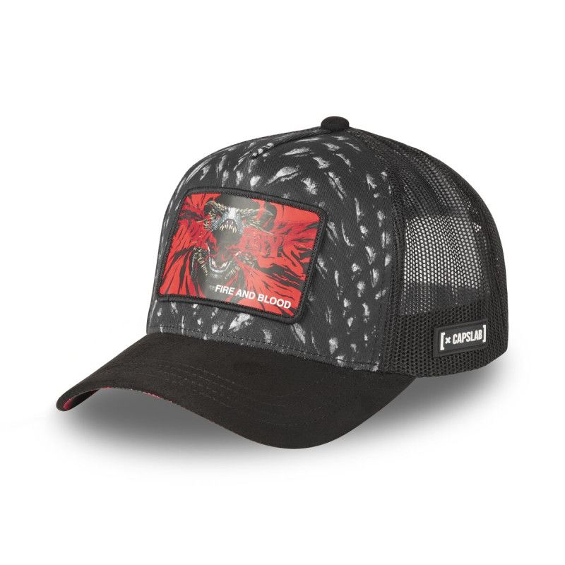 Casquette Trucker Game of Thrones Snapback Noire Fire and Blood - Capslab
