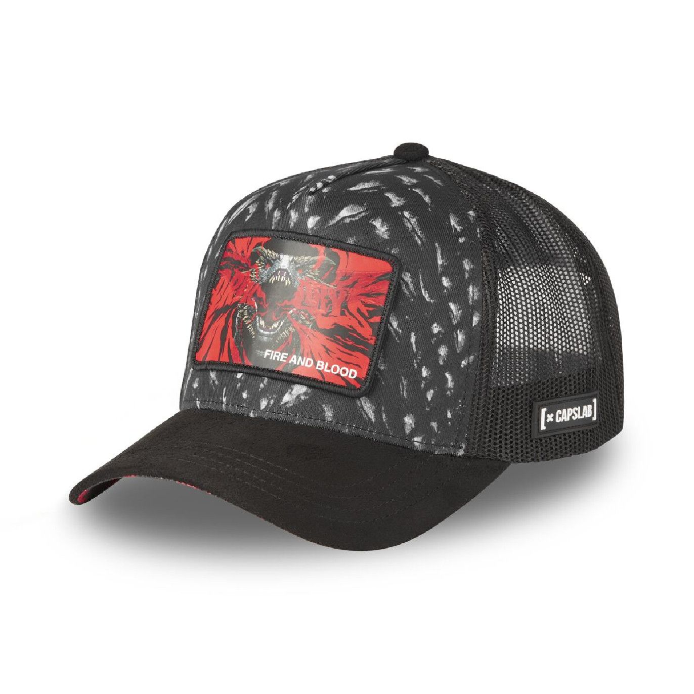 Casquette Trucker Game of Thrones Snapback Noire Fire and Blood - Capslab