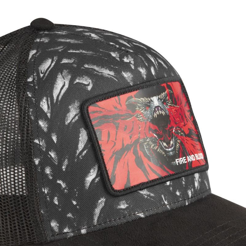 Casquette Trucker Game of Thrones Snapback Noire Fire and Blood - Capslab