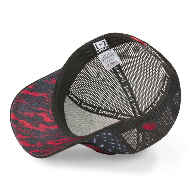 Casquette Trucker Game of Thrones Snapback Noire Fire and Blood - Capslab