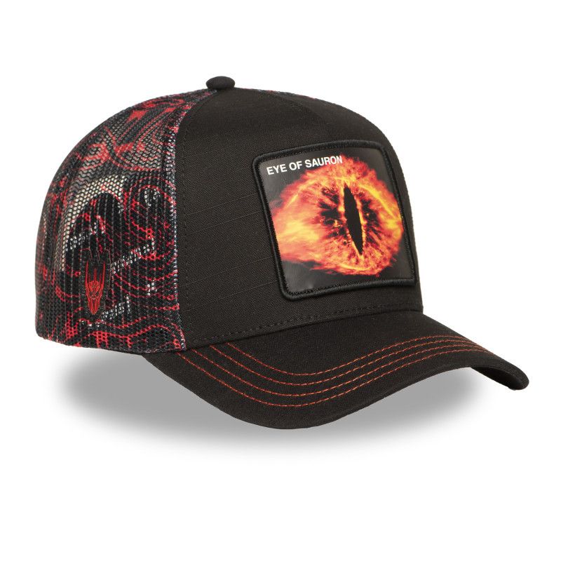 Casquette Trucker Lord of the Rings Snapback Noire Eye of Sauron - Capslab