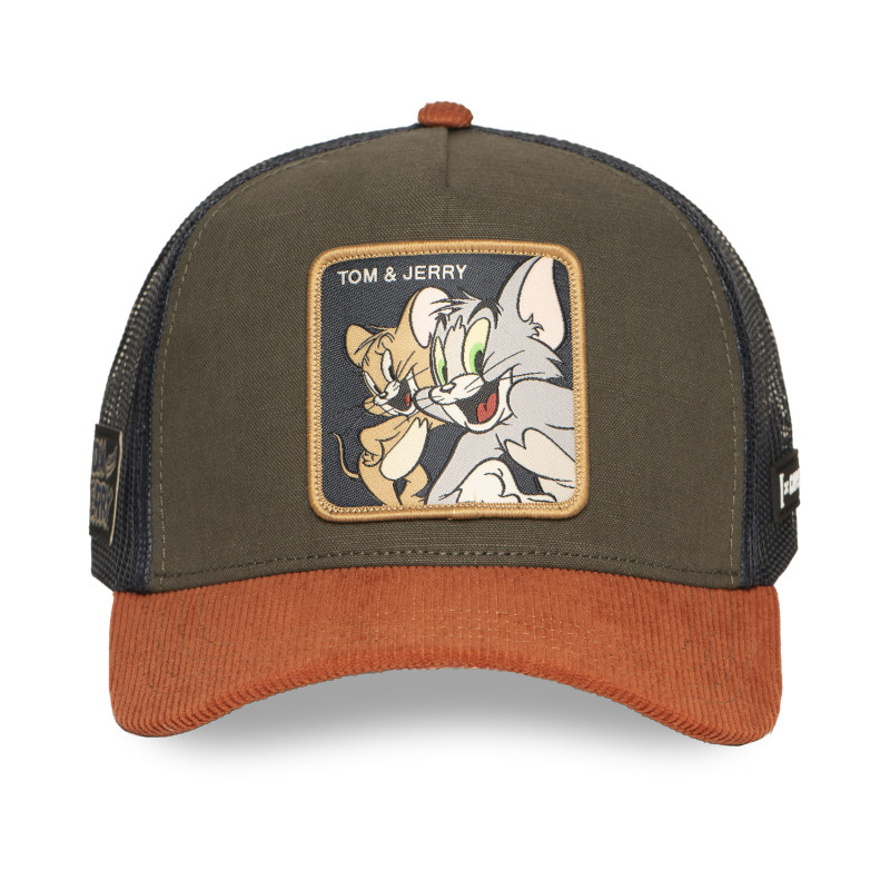 Casquette Trucker Tom Et Jerry Snapback Orange - Capslab