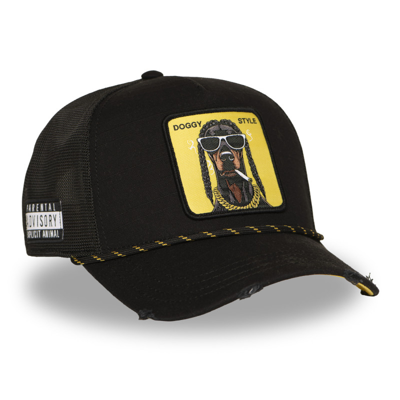 Casquette trucker premium avec filet et patch Doggy style