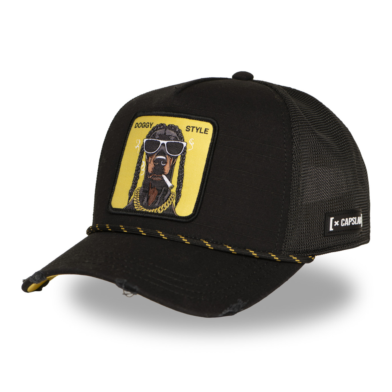 Casquette trucker premium avec filet et patch Doggy style