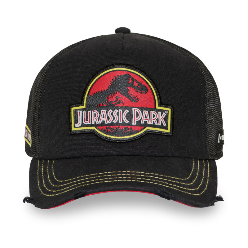 Casquette trucker premium avec filet et patch Jurassic Park