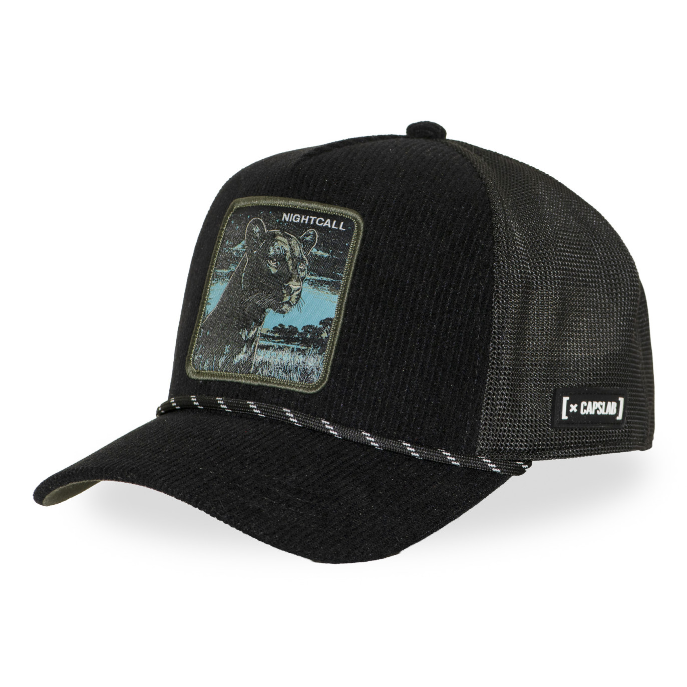 Casquette Trucker Snapback Noire - Capslab