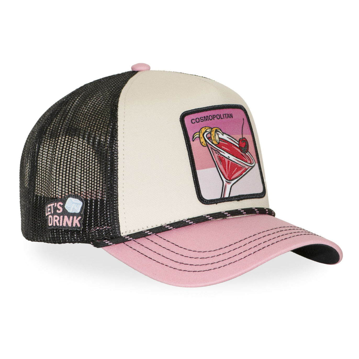 Casquette Trucker Snapback Rose - Capslab