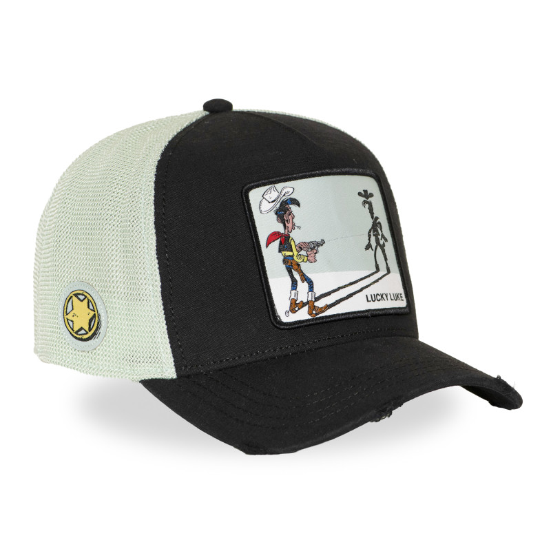 Casquette premium trucker avec filet effet usé Lucky Luke  Fresh Luky