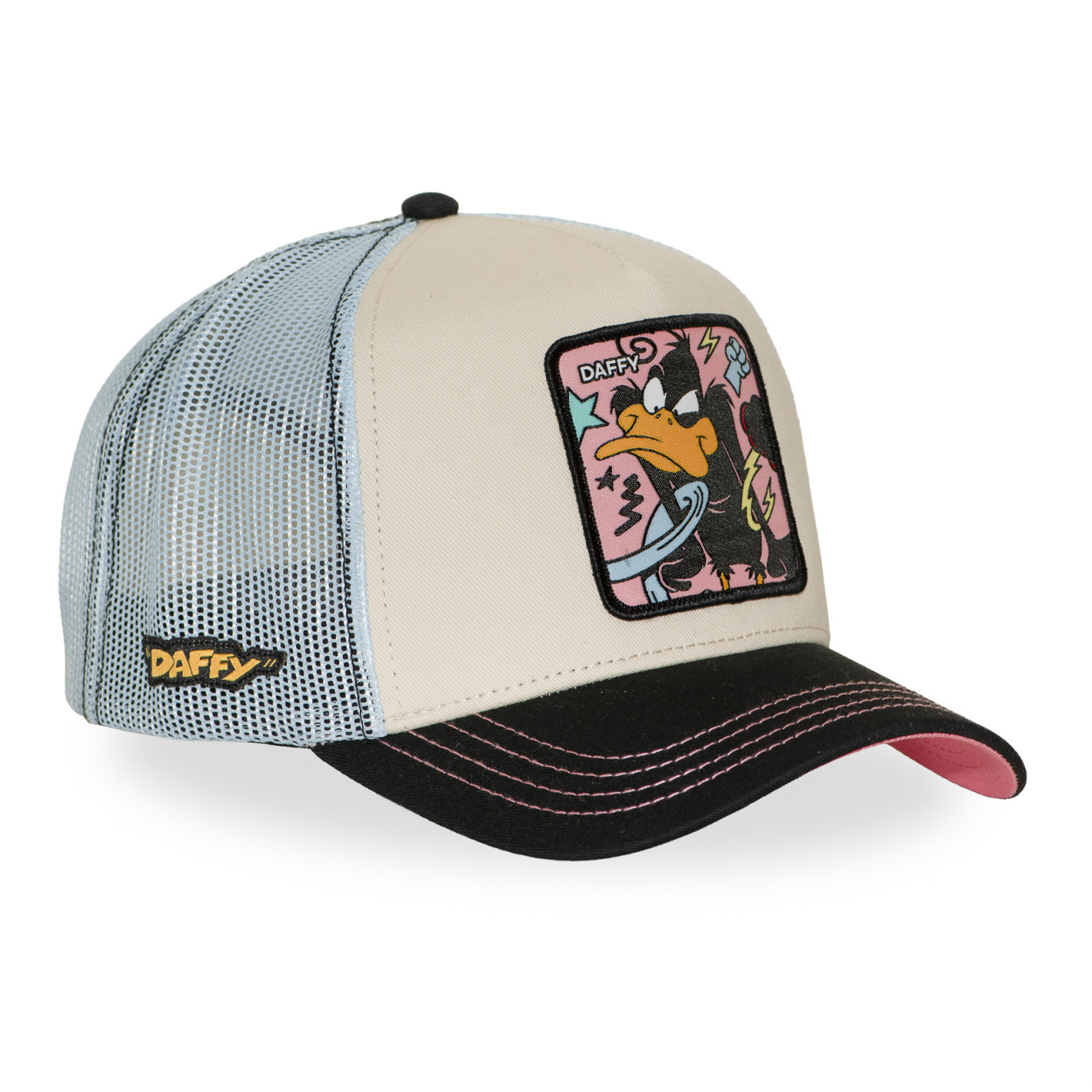 Casquette Trucker Looney Tunes Daffy Duck Snapback Beige - Capslab