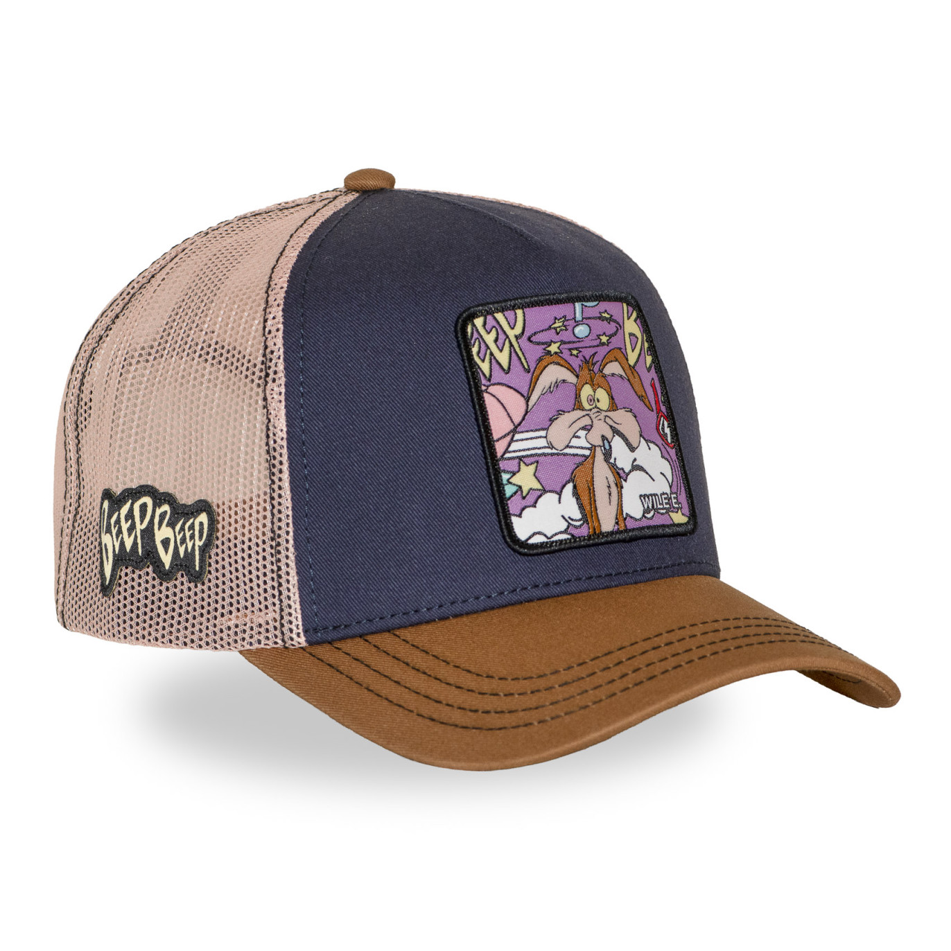 Casquette Trucker Looney Tunes Coyote Snapback Marron - Capslab