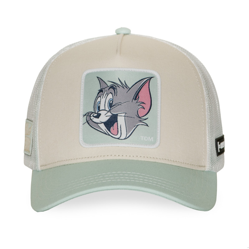 Casquette Trucker Tom Et Jerry Snapback Beige - Capslab