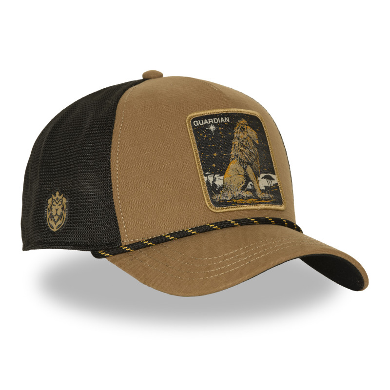 Casquette trucker premium avec filet et patch Lion