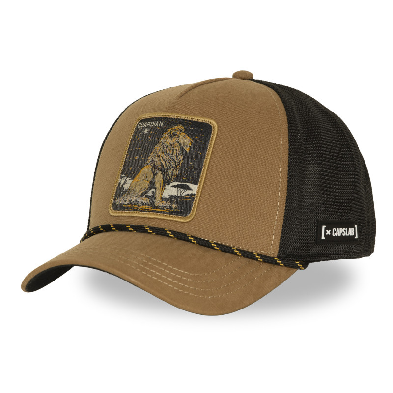 Casquette trucker premium avec filet et patch Lion
