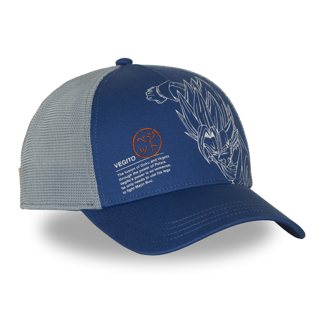 Casquette Trucker Dragon Ball Z Vegetto Snapback Bleue - Capslab