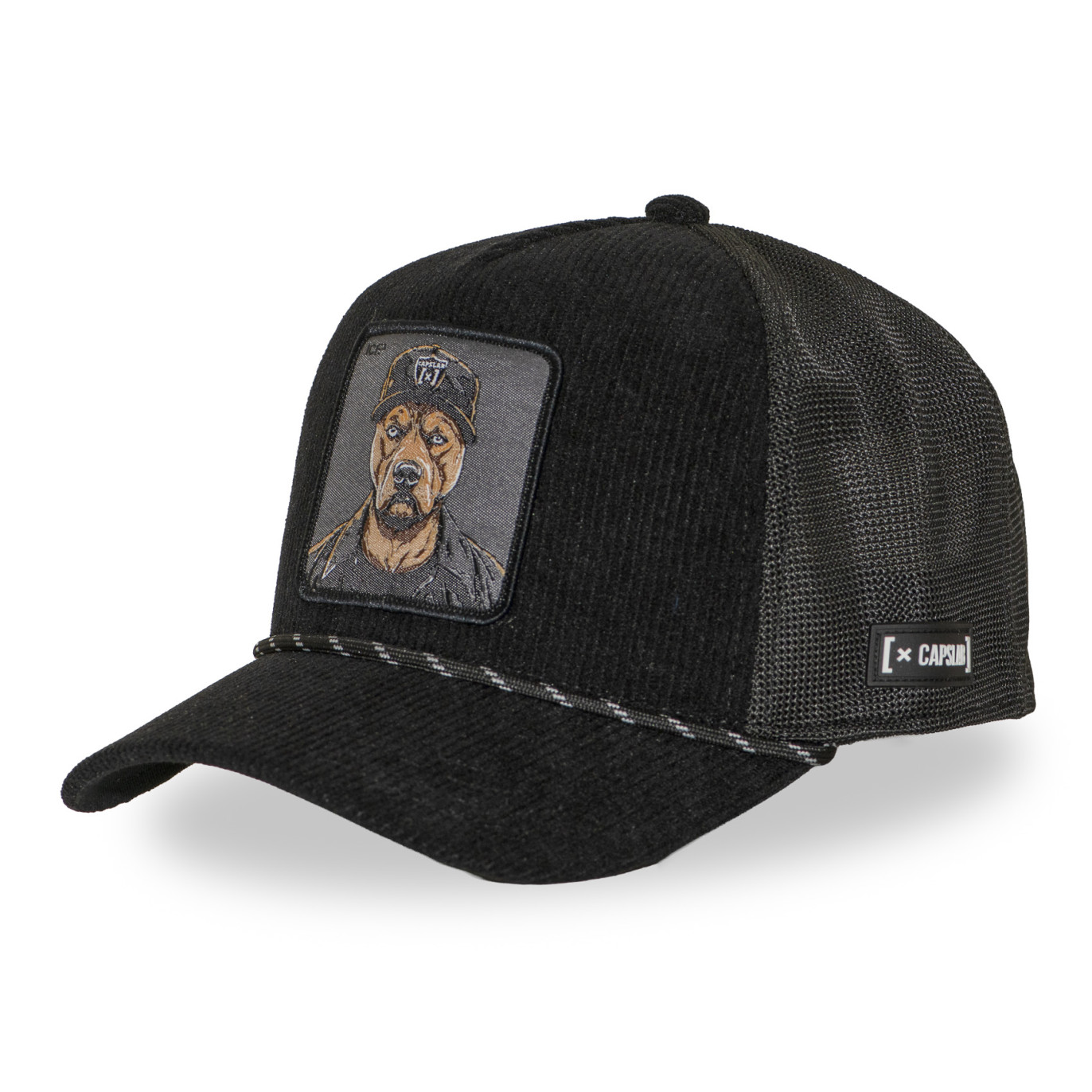 Casquette trucker premium avec filet et patch Bad Dog