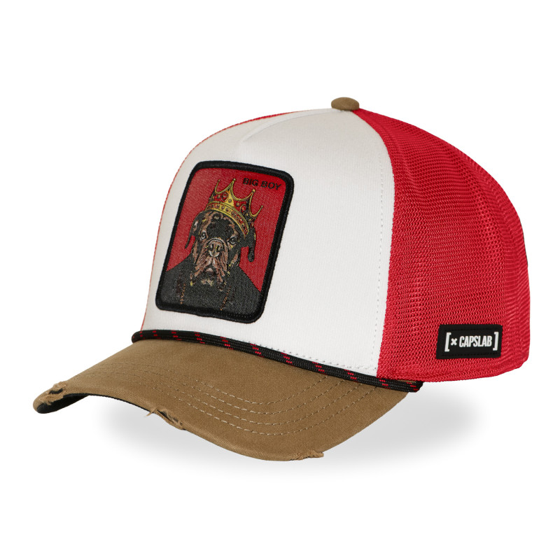 Casquette Trucker Snapback Rouge - Capslab