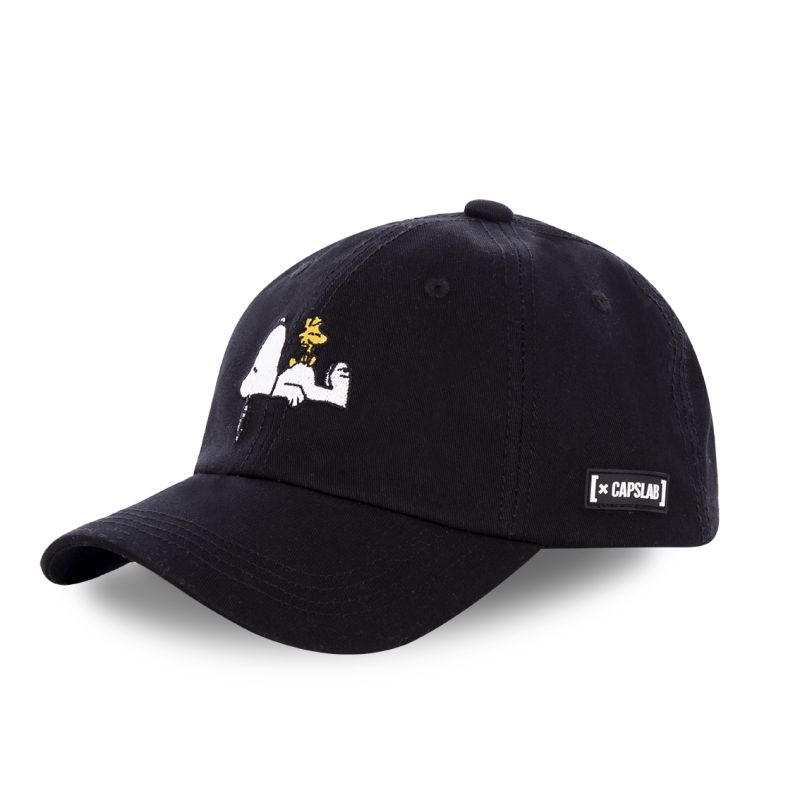 Men's Capslab Peanuts Dog Black Cap