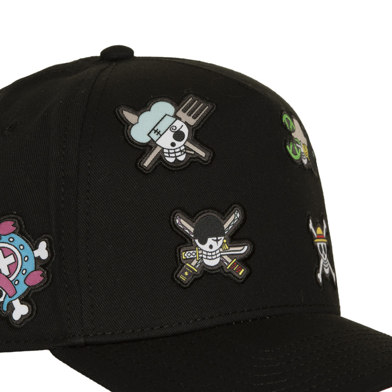 Casquette Baseball One Piece Snapback Noire - Capslab