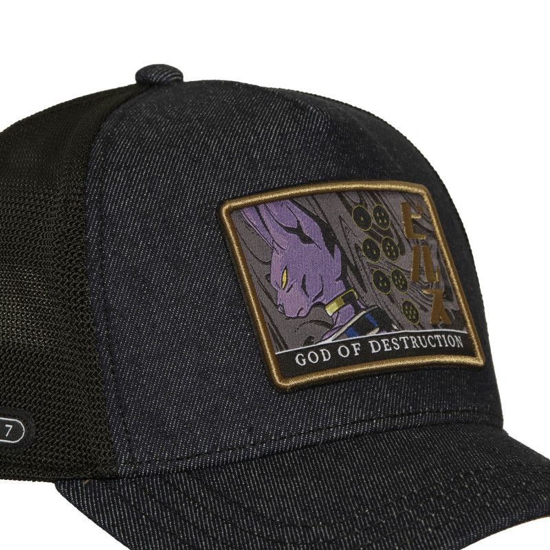 Casquette Trucker Dragon Ball Super Beerus Snapback Bleue - Capslab
