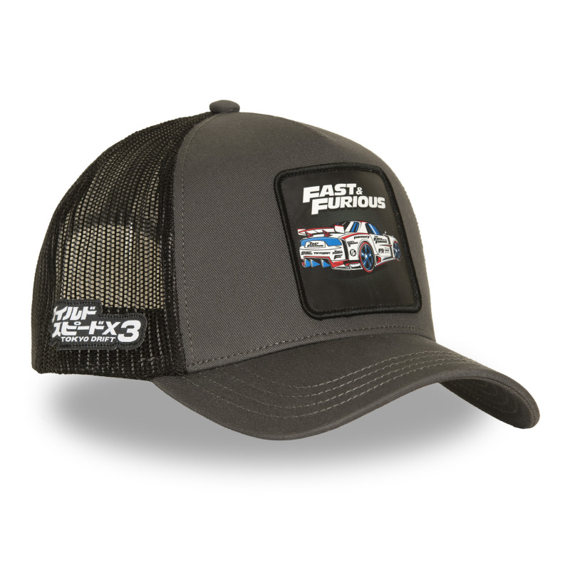 Casquette Trucker Fast And Furious Snapback Grise - Capslab
