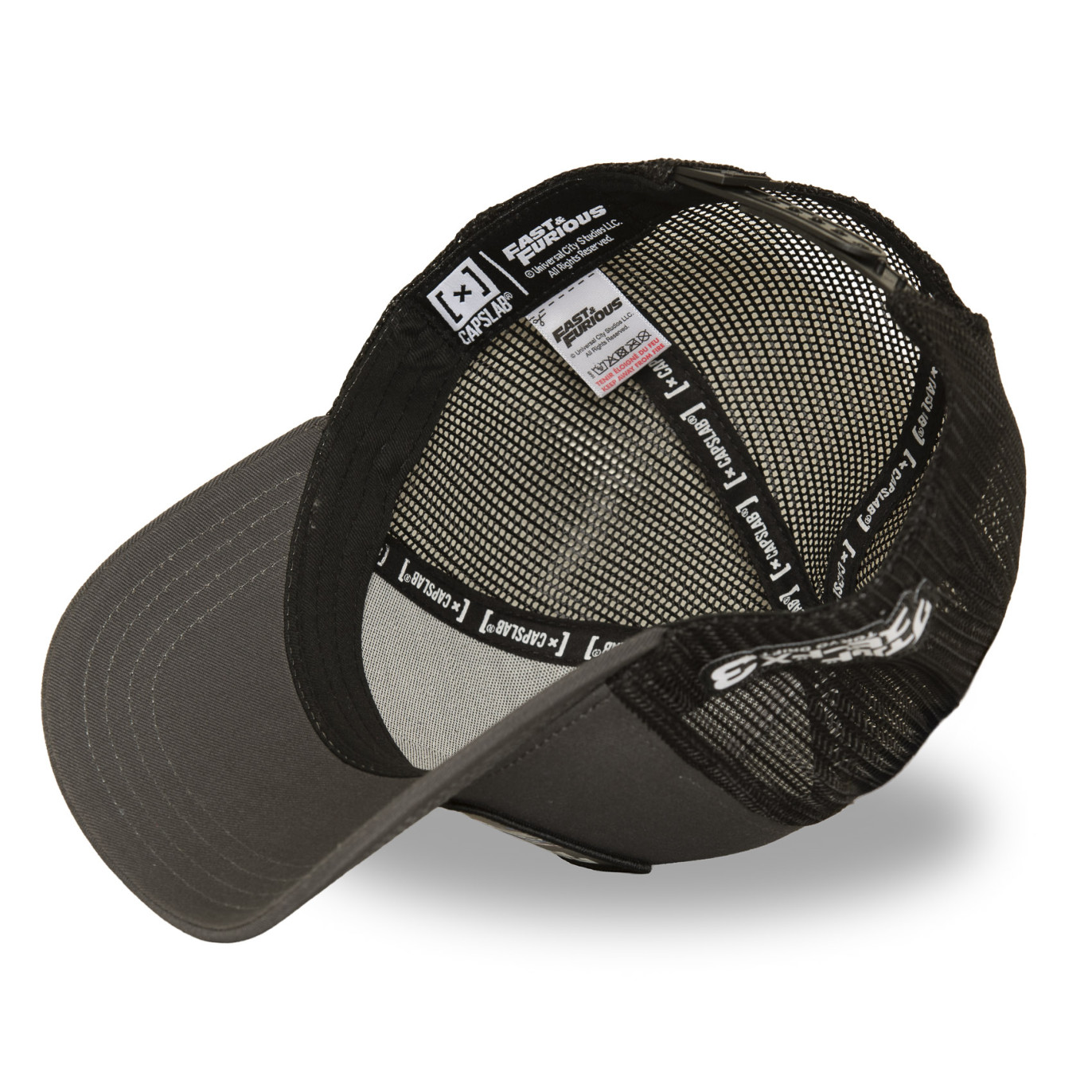Casquette Trucker Fast And Furious Snapback Grise - Capslab