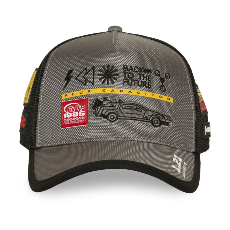 Casquette Trucker Retour Vers Le Futur Snapback Grise - Capslab