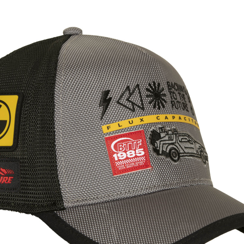 Casquette Trucker Retour Vers Le Futur Snapback Grise - Capslab