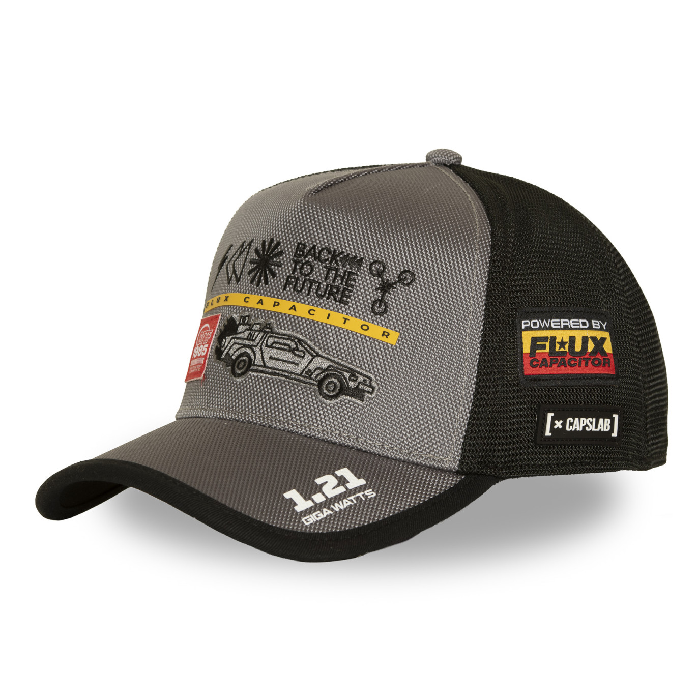 Casquette Trucker Retour Vers Le Futur Snapback Grise - Capslab