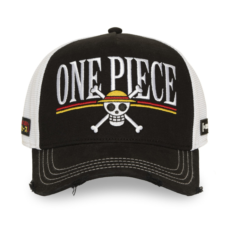Casquette Trucker One Piece Snapback Noire - Capslab