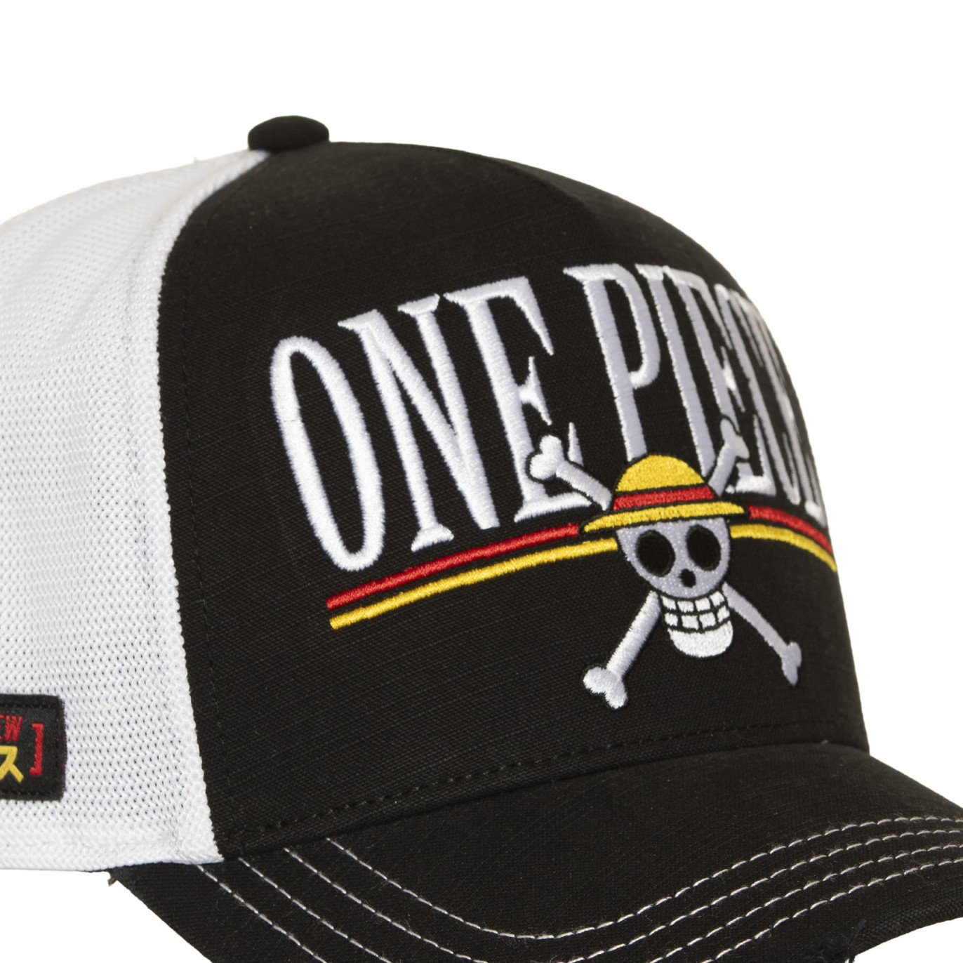 Casquette Trucker One Piece Snapback Noire - Capslab