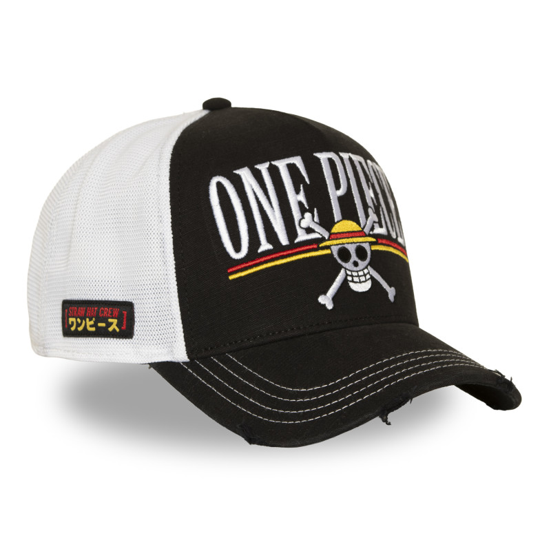 Casquette Trucker One Piece Snapback Noire - Capslab