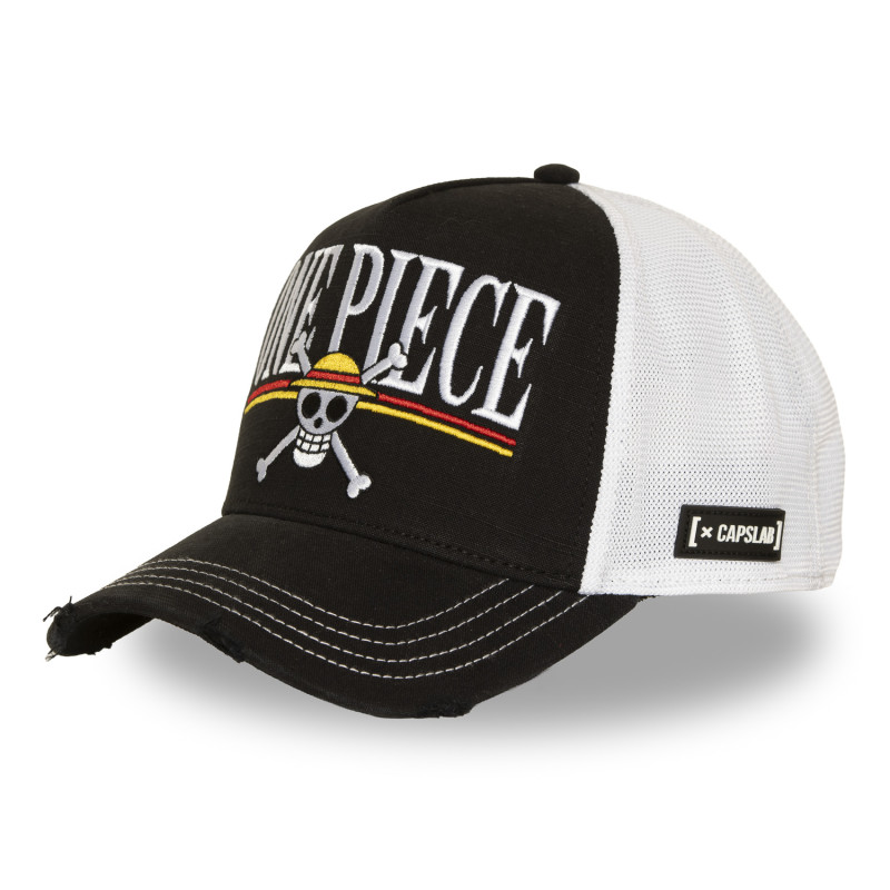 Casquette Trucker One Piece Snapback Noire - Capslab