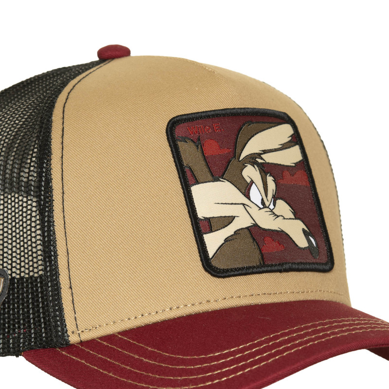 Casquette Trucker Looney Tunes Coyote Snapback Marron - Capslab