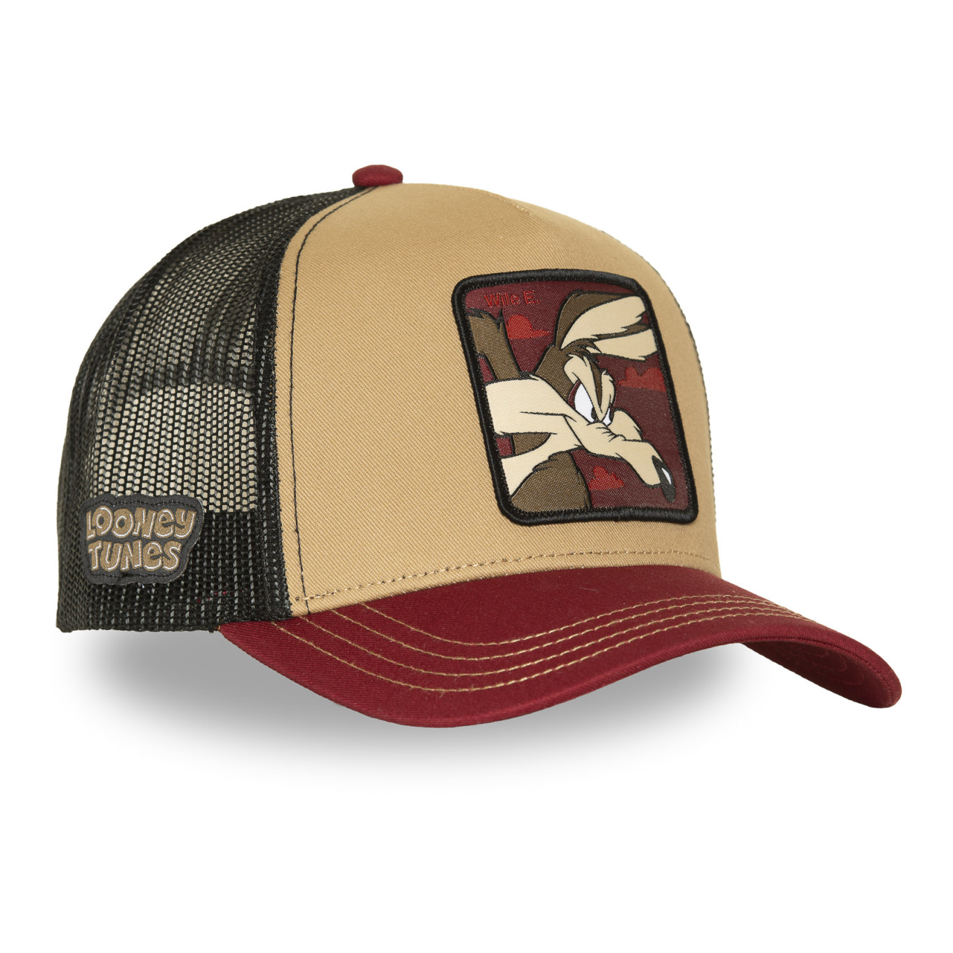 Casquette Trucker Looney Tunes Coyote Snapback Marron - Capslab