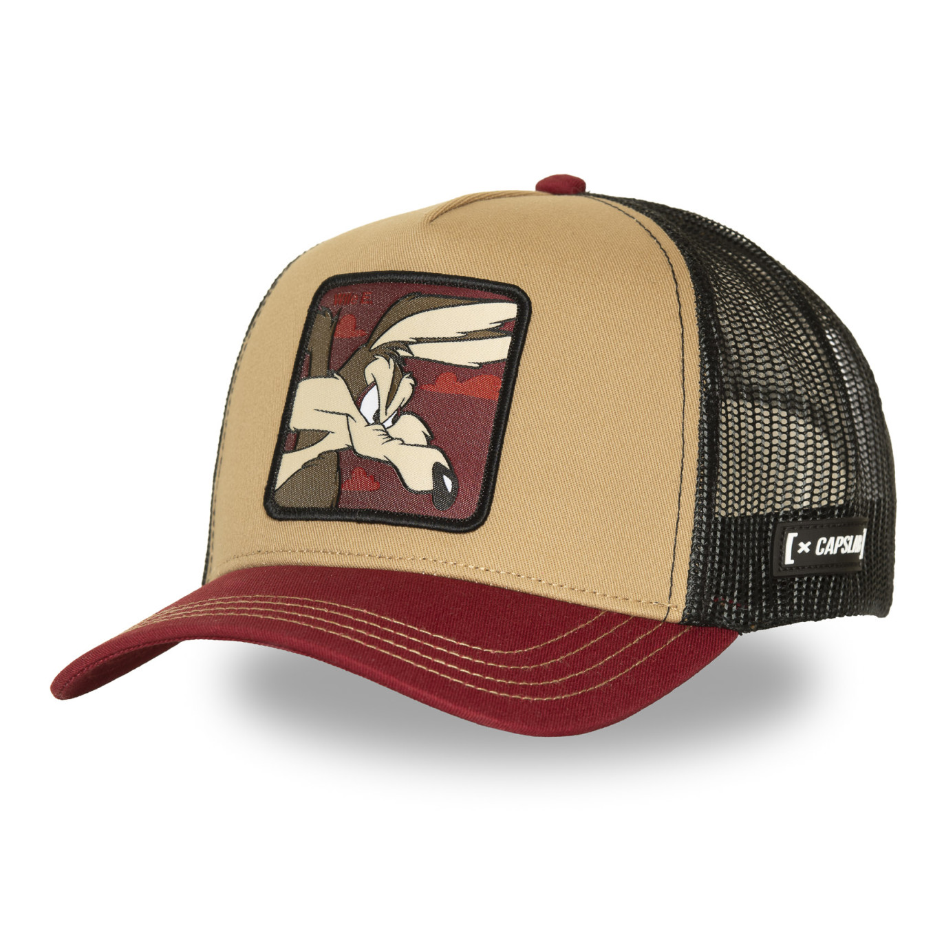 Casquette Trucker Looney Tunes Coyote Snapback Marron - Capslab