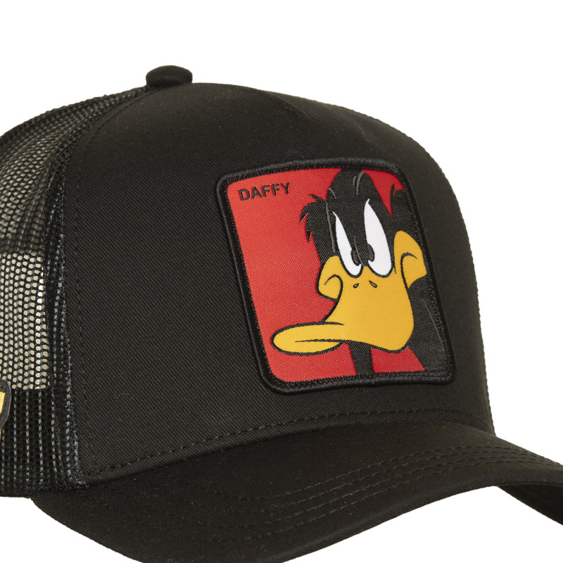 Casquette Trucker Looney Tunes Daffy Duck Snapback Noire - Capslab