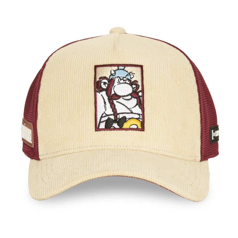 Casquette Trucker Asterix Et Obelix Obélix Snapback Beige - Capslab