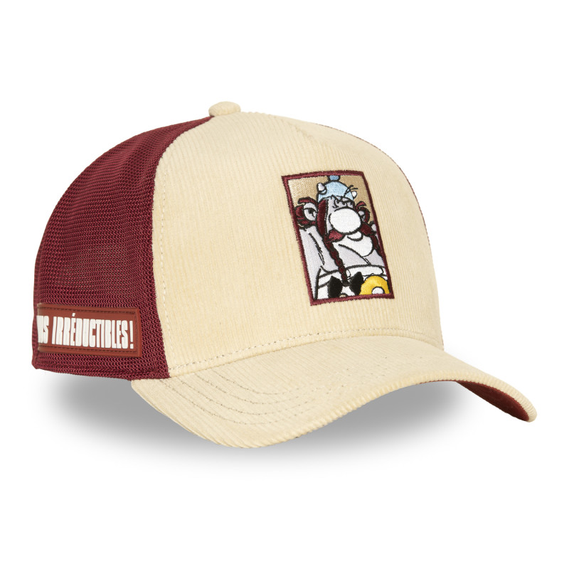Casquette Trucker Asterix Et Obelix Obélix Snapback Beige - Capslab