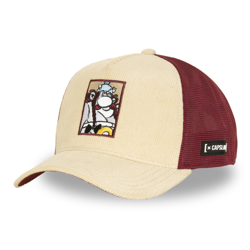 Casquette Trucker Asterix Et Obelix Obélix Snapback Beige - Capslab