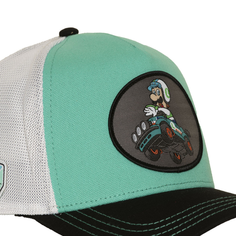 Casquette Trucker Mario Kart Luigi Snapback Kaki - Capslab