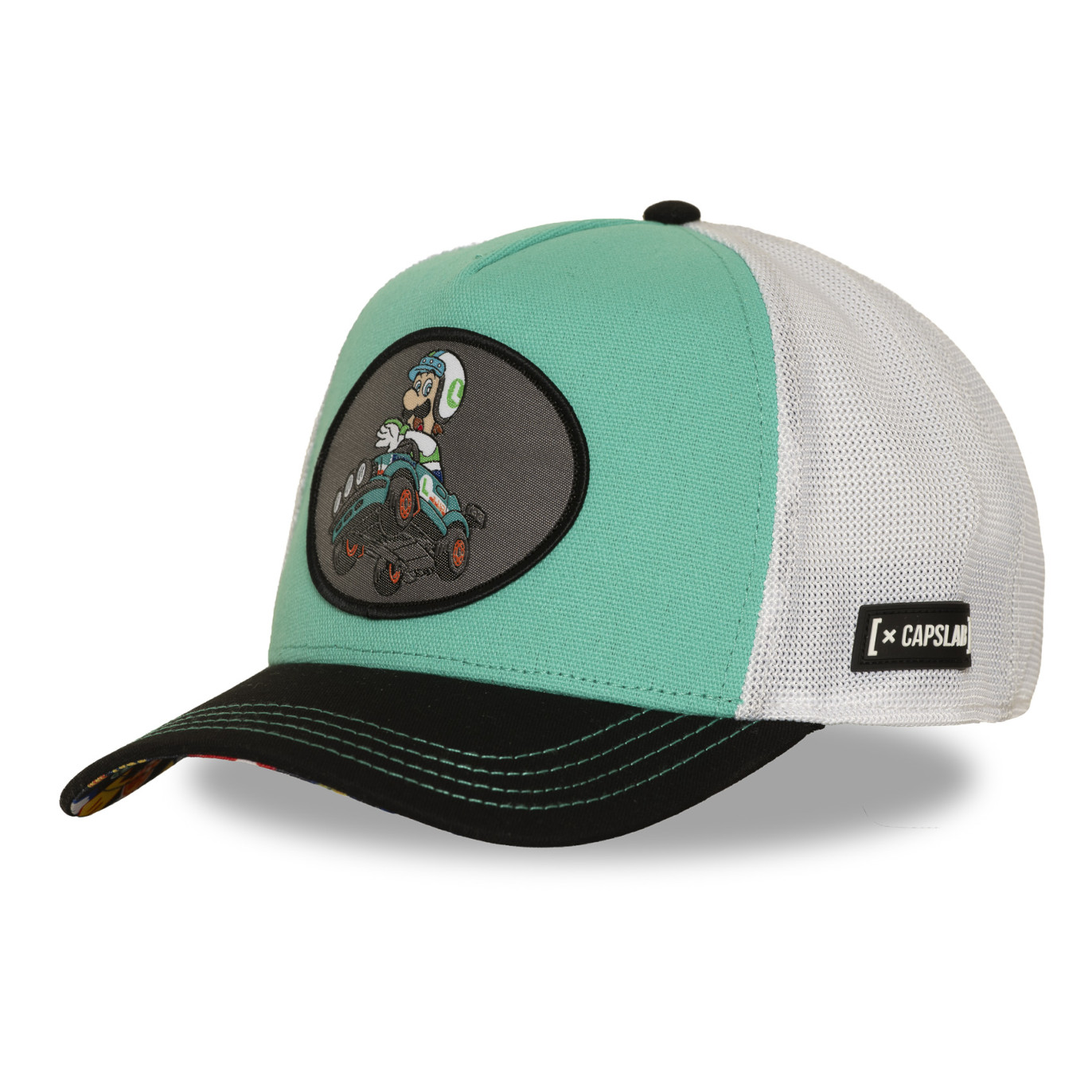 Casquette Trucker Mario Kart Luigi Snapback Kaki - Capslab