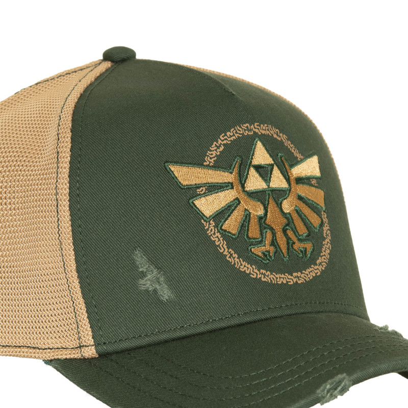Casquette Trucker Zelda Link Snapback Verte - Capslab