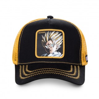 Men's Capslab Dragon Ball Z Super Saiyan Black and Yellow Cap Capslab - 2